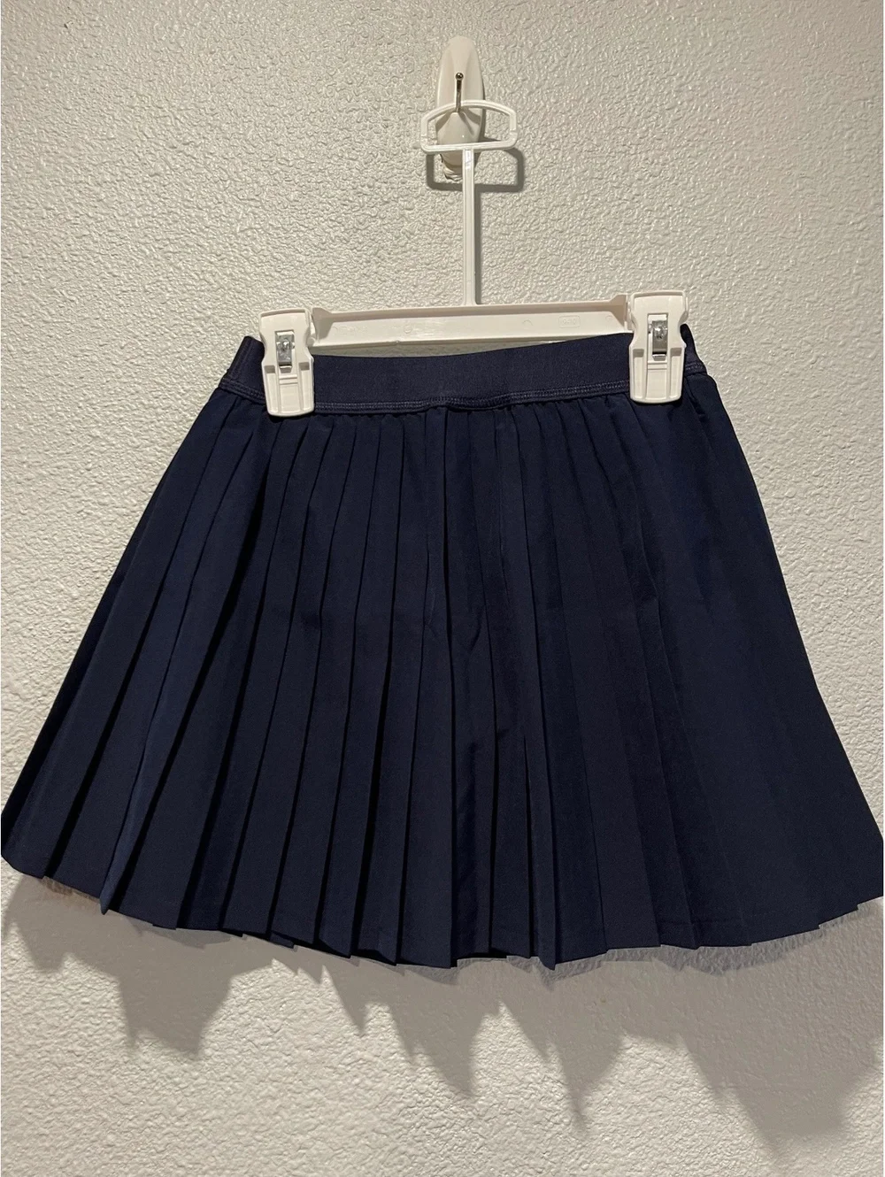 Lacoste Girls Navy Blue Pleated Skirt Size 8 Years
